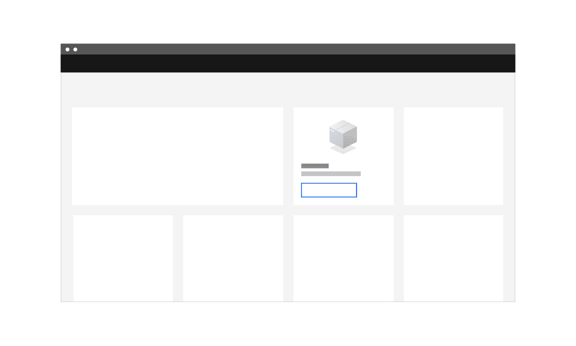 Layout for empty state in a small tile